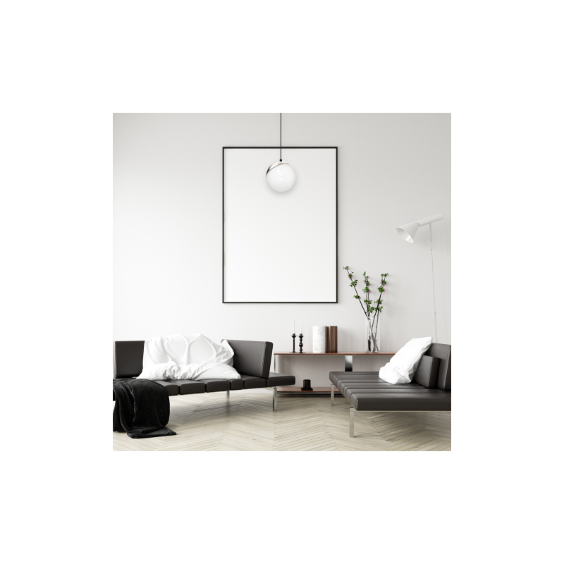 Lampa wisząca SFERA BLACK/CHROME 1xE27 60W