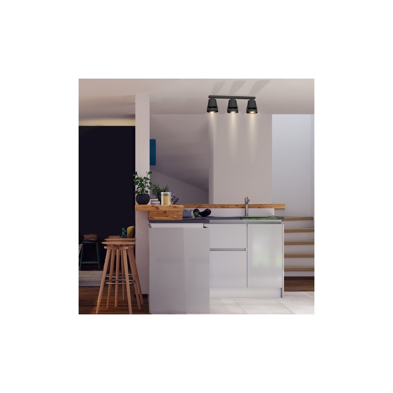 Lampa Sufitowa APOLLO BLACK 3xE27
