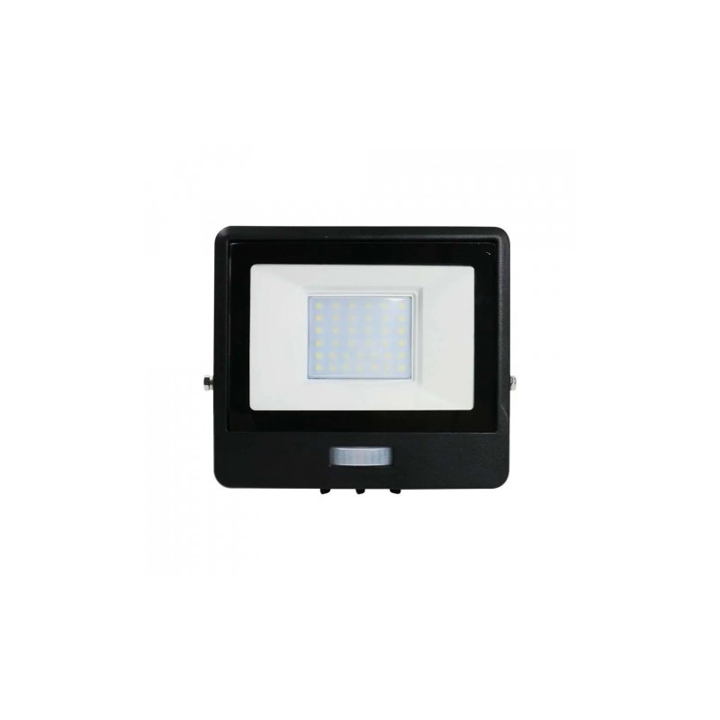 Projektor LED V-TAC 30W SAMSUNG CHIP Czujnik Ruchu Czarny Przewód 1M VT-138S-1 4000K 2340lm 5 Lat Gwarancji