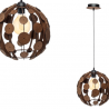 Lampa wisząca GAIA BLACK / WOOD 1xE27 60W
