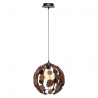 Lampa wisząca GAIA BLACK / WOOD 1xE27 60W