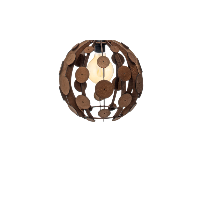 Lampa wisząca GAIA BLACK / WOOD 1xE27 60W
