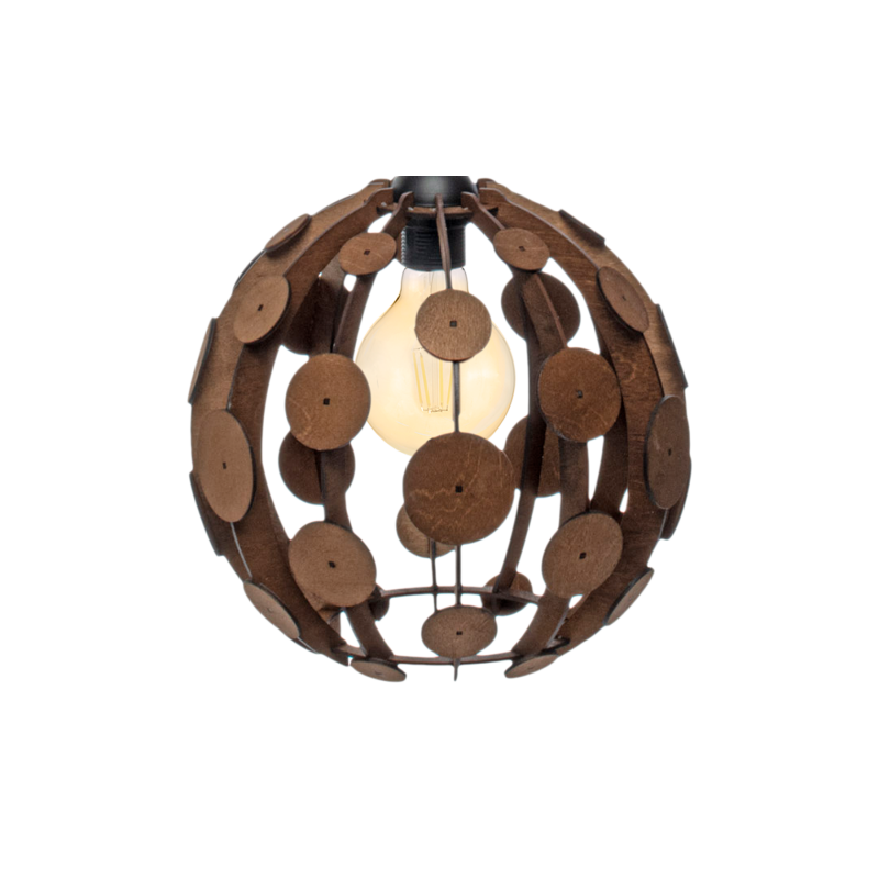 Lampa wisząca GAIA BLACK / WOOD 1xE27 60W
