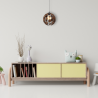 Lampa wisząca GAIA BLACK / WOOD 1xE27 60W