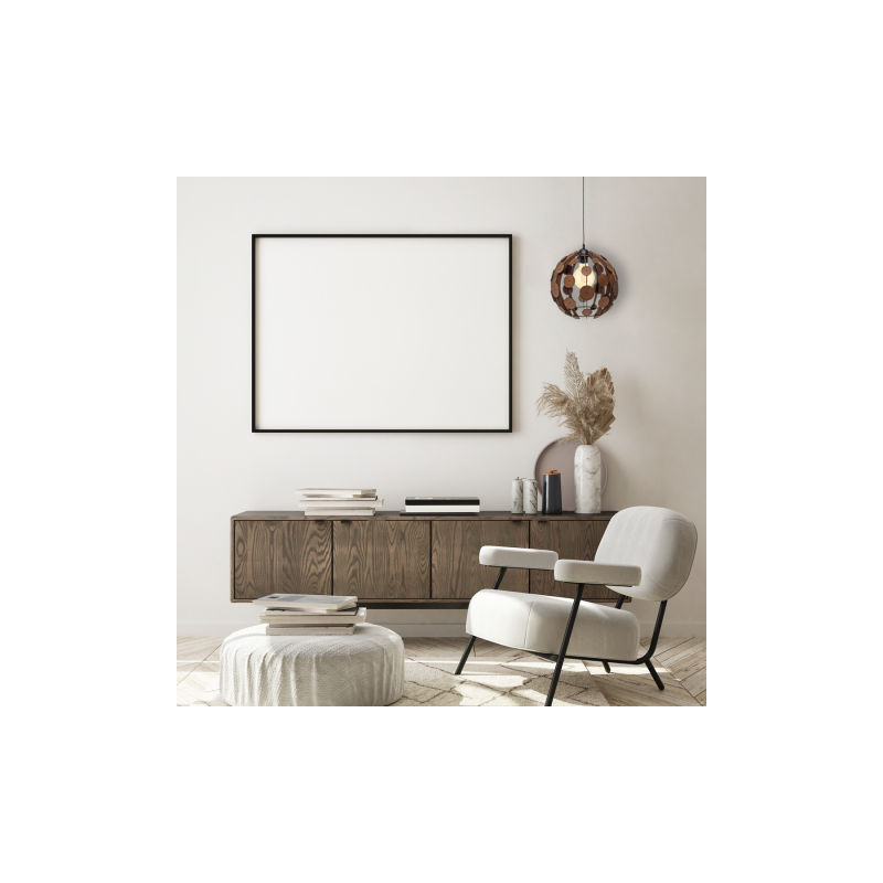Lampa wisząca GAIA BLACK / WOOD 1xE27 60W