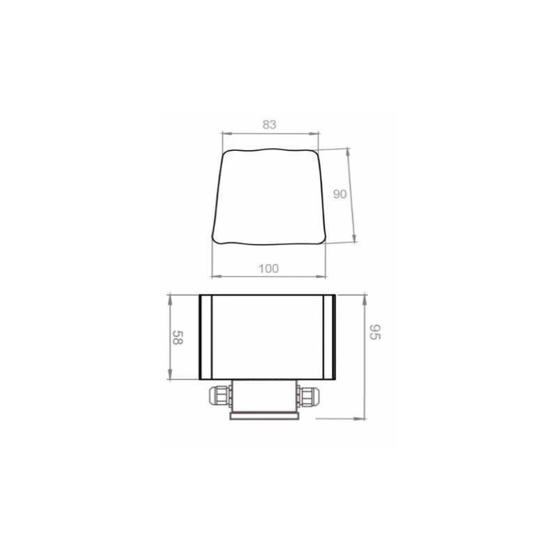 Kostka brukowa LED Piccola duża 8,3x10x9x6 cm - biała ciepła