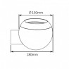 Lampa kinkiet czarna Ballabio Wall GU10