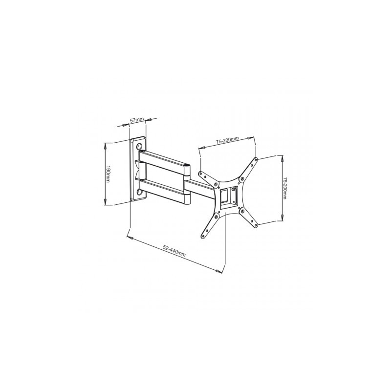UCHWYT DO TV LCD/LED 17-32" 20KG AR-57  ART reg.pion/poziom