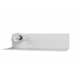 Biały kinkiet z półeczką CS-W088L-M-WH SHELF E27