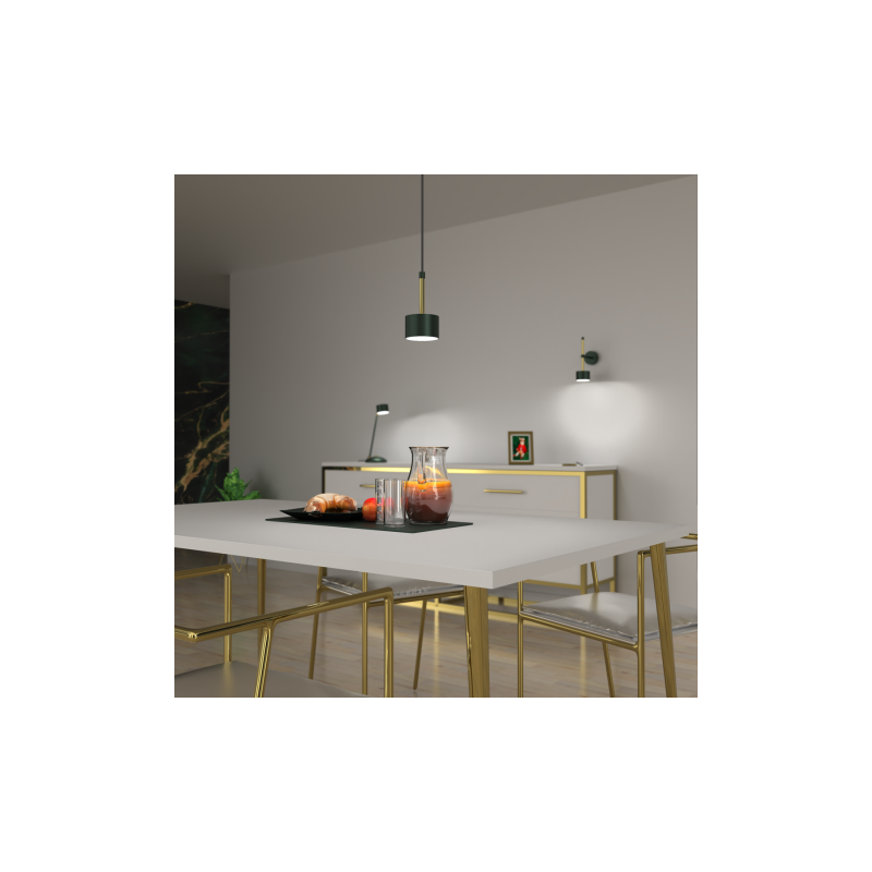Lampa wisząca ARENA GREEN/GOLD 1xGX53