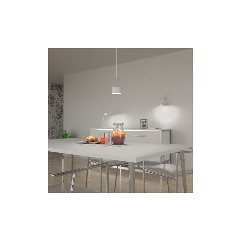 Lampa wisząca ARENA WHITE/SILVER 1xGX53