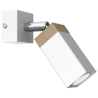 Kinkiet SOLO SAWN WHITE / PATINATED WOOD 1x mini GU10