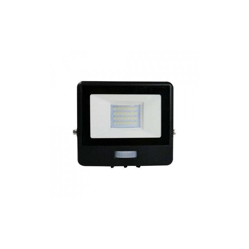 Projektor LED V-TAC 20W SAMSUNG CHIP Czujnik Ruchu Czarny Z MUFĄ VT-128S 3000K 1510lm 5 Lat Gwarancji