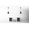 Lampa Wisząca ARES BLACK 1xE27