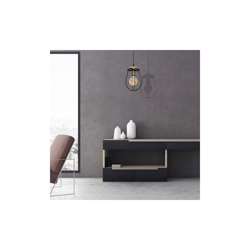 Lampa wisząca OLIMP BLACK / GOLD 1xE27 60W