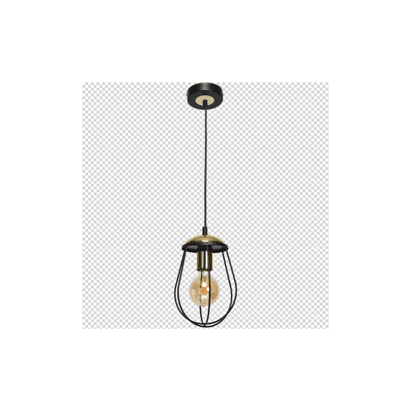 Lampa wisząca OLIMP BLACK / GOLD 1xE27 60W
