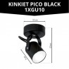 Kinkiet PICO BLACK 1xGU10