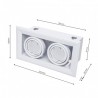 LAMPA PODTYNKOWA BLOCCO BIAŁY 2x7W GU10 LED
