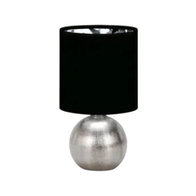 Nowoczesna stołowa lampa srebrna PERLO E14