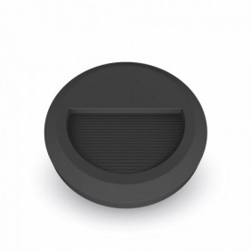 Oprawa Schodowa 2W LED V-TAC Czarna Okrągła 230V IP65 VT-1142 3000K 60lm