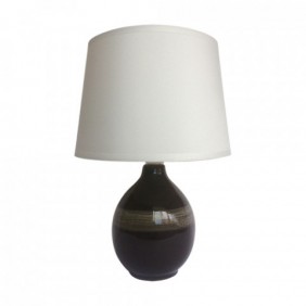 Czarna stołowa lampka ROMA E14