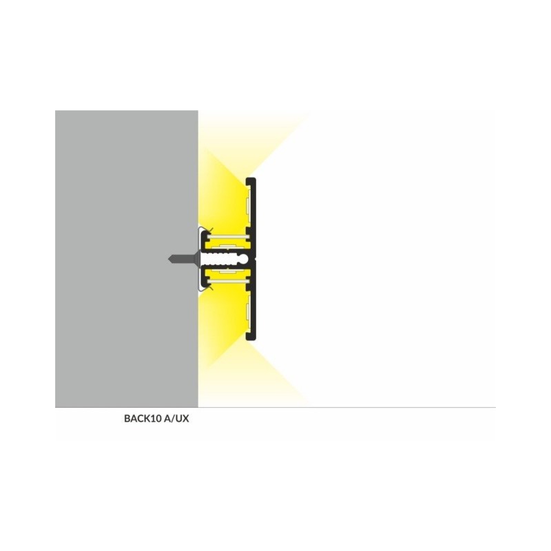Profil LED dekoracyjny BACK10 czarny TOPMET - 2m