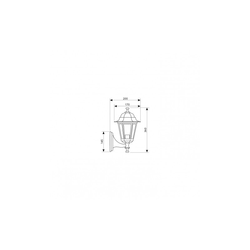 Lampa ogrodowa LO4101 CZARNO-ZŁOTA
