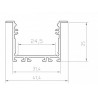 Profil wpuszczany LED P22-1 srebrny - 1m
