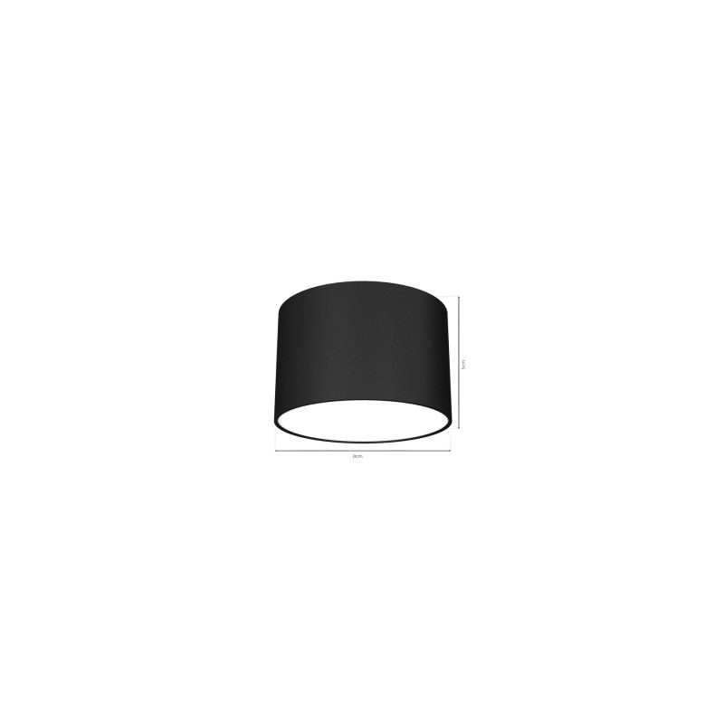Lampa sufitowa DIXIE Black  1xGX53