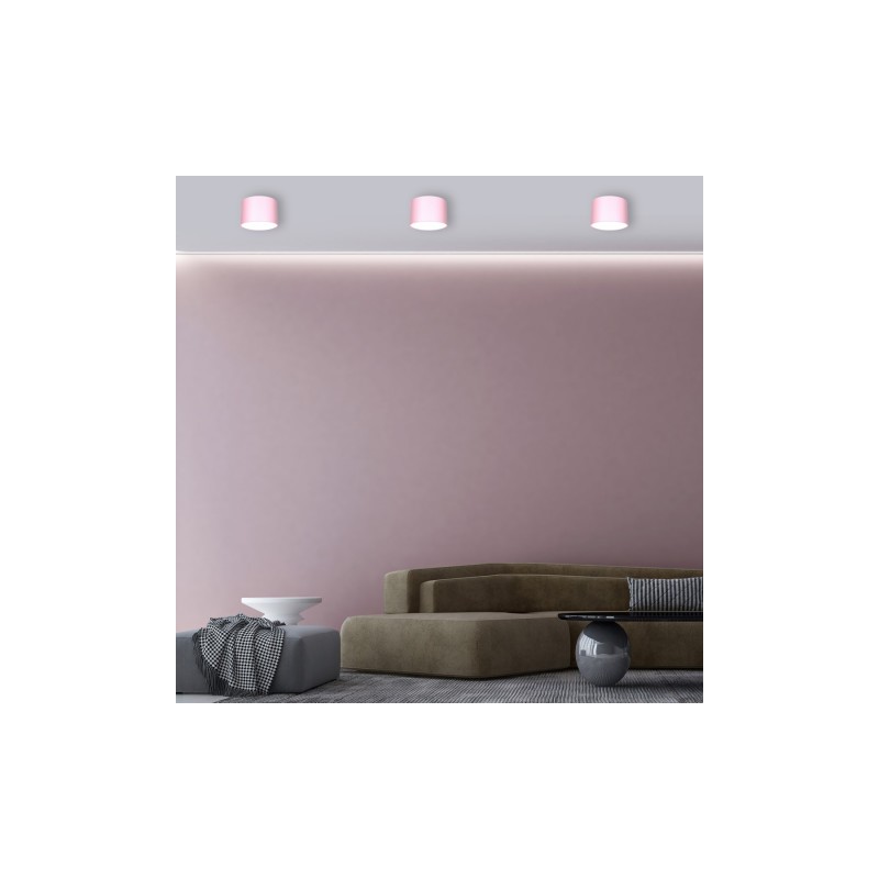 Lampa sufitowa DIXIE Pink/White  1xGX53
