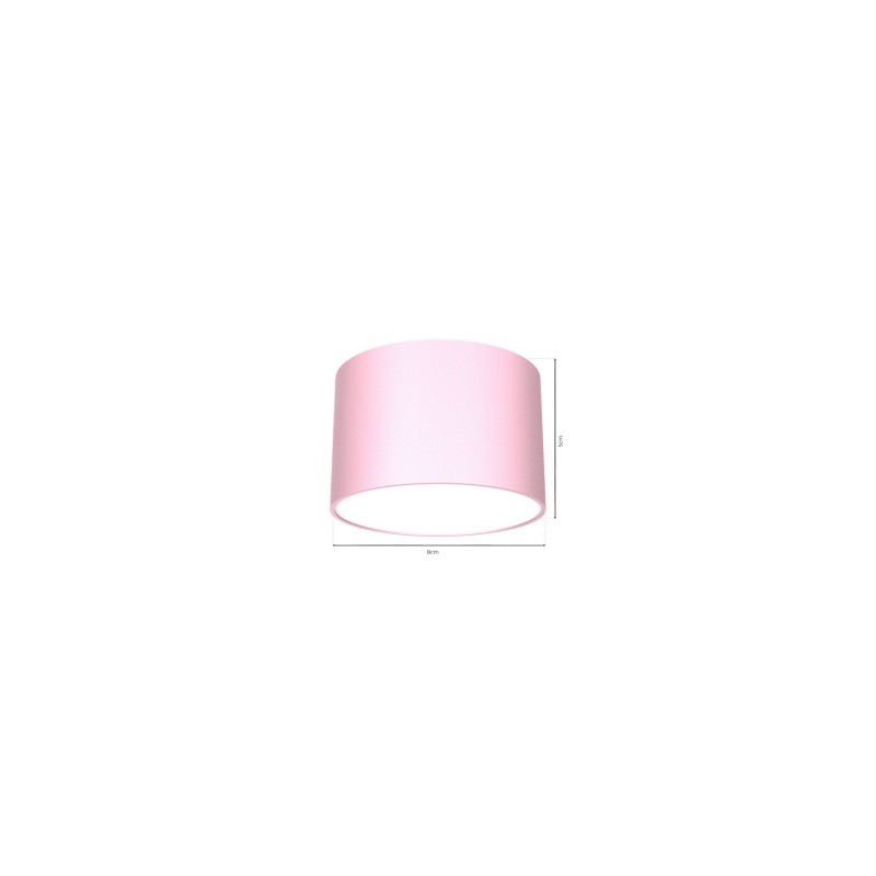 Lampa sufitowa DIXIE Pink/White  1xGX53