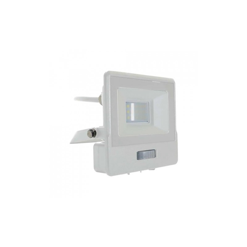 Projektor LED V-TAC 10W Czujnik Ruchu Biały VT-118S-1 6400K 735lm 5 Lat Gwarancji