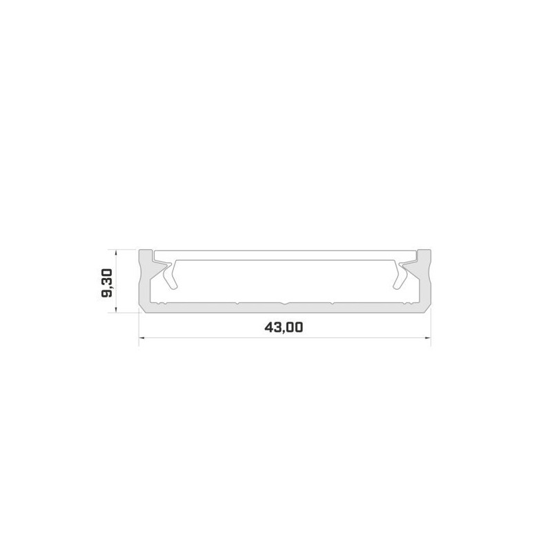 Profil LED aluminiowy - LUMINES Typ Solis Czarny anodowany 2m
