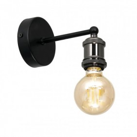 Kinkiet loft edison czarny 1xE27