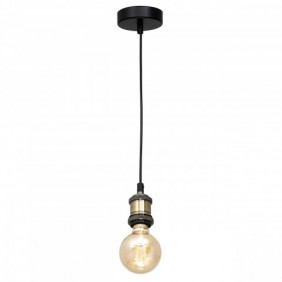 Lampa wisząca EDISON CZARNY/MOSIĄDZ 1xE27