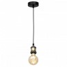 Lampa Wisząca Edison Czarny/Mosiądz 1Xe27