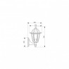 Lampa ogrodowa LO4101 CZARNA