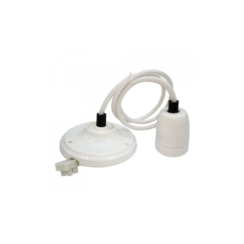 Oprawka Porcelanowa z Przewodem Biała V-TAC VT-7998
