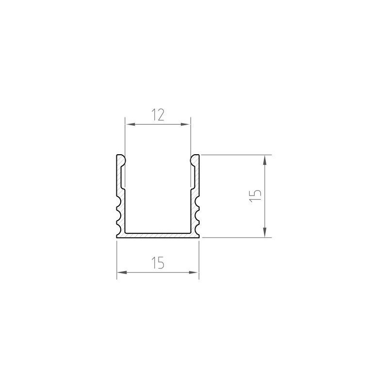 Profil LED natynkowy P5-1 czarny - 2m