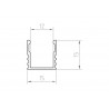 Profil LED natynkowy P5-1 czarny - 2m