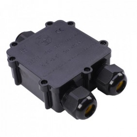 Puszka Mufa Hermetyczna Czarna Trójnik 5Pin 0.5-2,5mm2 Średnica kabla 8-12mm IP68 V-TAC VT-870