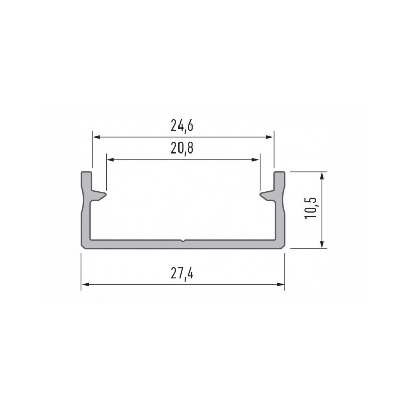 Profil LED nawierzchniowy DUAL biały - 2m