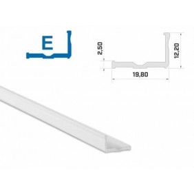 Profil Aluminiowy Napowierzchniowy Lumines Typ E Do Taśm Led - Biały - 2 Metry
