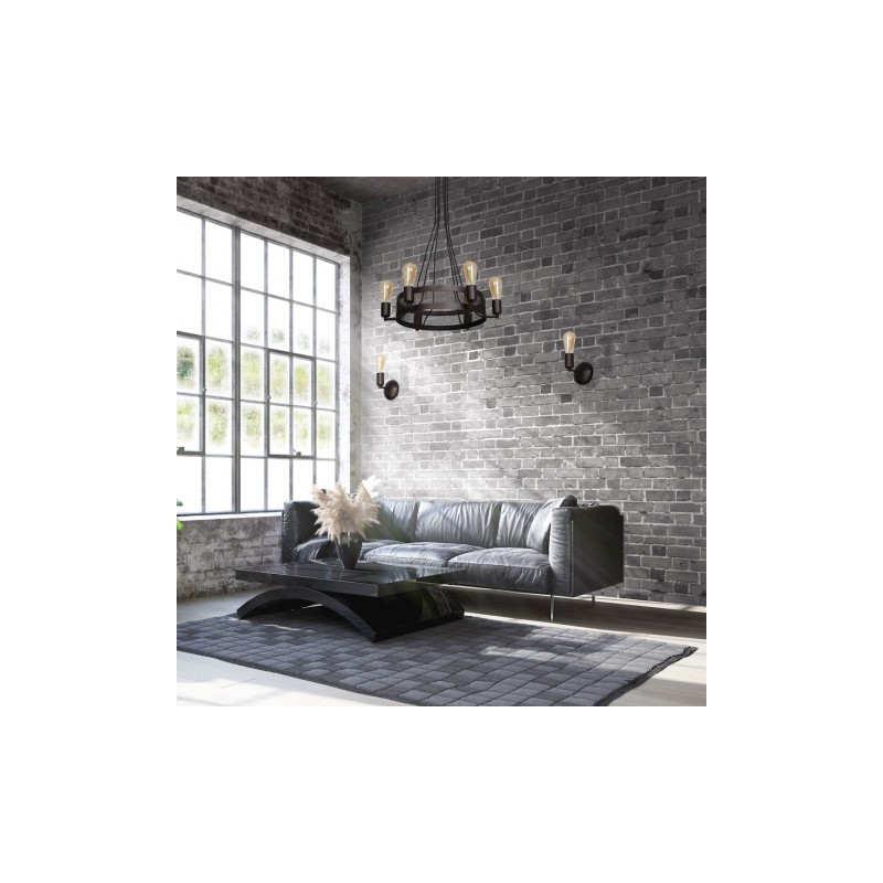 Kinkiet czarny loft RUSTY 1xE27
