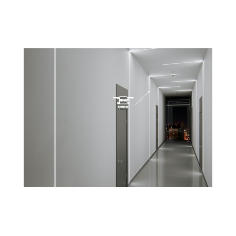 Profil LED wpuszczany Mono srebrny - 1 metr