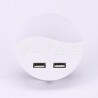 Lampka Nocna LED z USB V-TAC SAMSUNG CHIP Okrągła VT-84 3000K