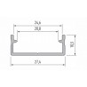 Profil LED nawierzchniowy DUAL srebrny - 2m
