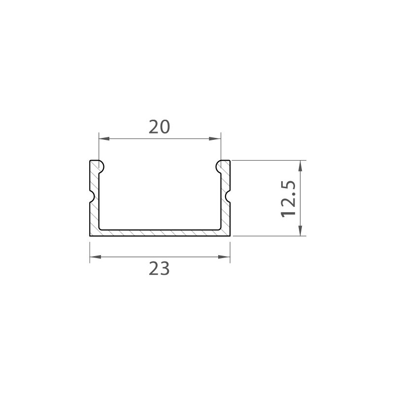 Profil nawierzchniowy LED P13-2 srebrny - 1m