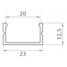 Profil nawierzchniowy LED P13-2 srebrny - 1m