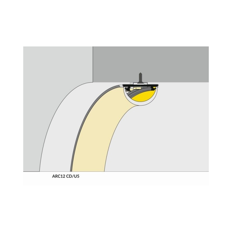 Profil elastyczny LED ARC12 czarny - 2m